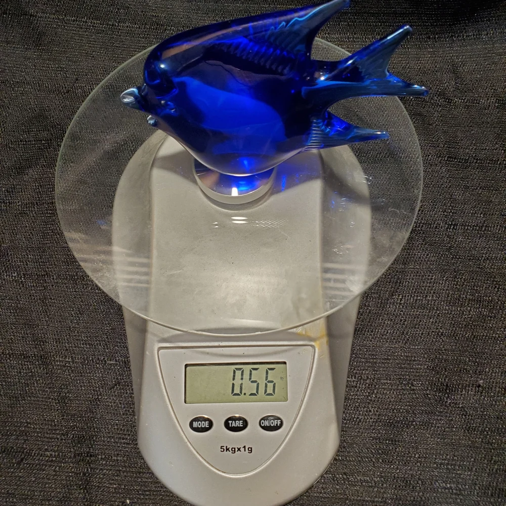 Blue Glass Fish Figurine